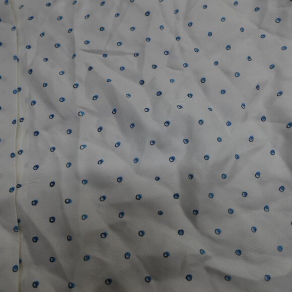 Theory Womens Shirt Medium Ivory Polka Dot Silk - Picture 2 of 14